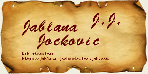 Jablana Jocković vizit kartica
